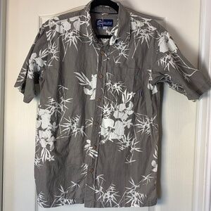 O’Neill Jack O’Neill Collection Tropical Shirt Grey Cream Hawaiian Surf Cotton S